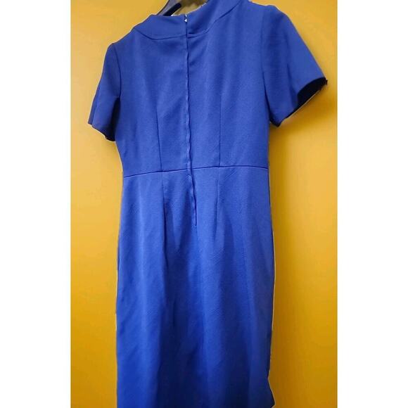 Vintage Blue Dress House Day Shift Midi Dress 60s Small A99 Madmen Cosplay Nice - Picture 5 of 6